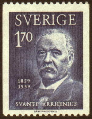 Briefmarke 1959 Schweden, Svante Arrhenius