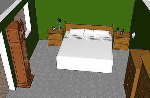 room A, bed · Raum A, Bett